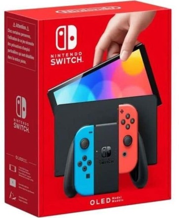 Nintendo Switch OLED bärbara spelkonsoller 17,8 cm (7") 64 GB Pekskärm Wi-Fi Blå, Röd