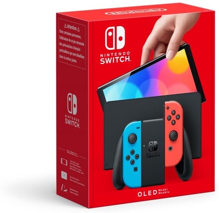 Nintendo Switch OLED - Neon Blue & Red (fyndvara)