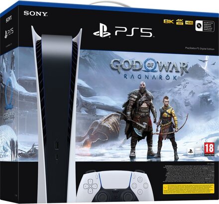 Sony PlayStation 5 (PS5) Digital Edition (inkl. God of War Ragnarök) 825GB