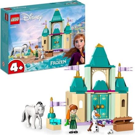 LEGO 43204 Disney Prinsessan Anna och Olafs slottsspel, frysta leksaker och hästminifigurer, barn från 4 år och uppåt