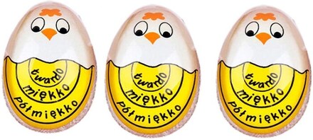 3 st påminnelse om kokt ägg, färgskiftande tecknad äggtimer, specifikation: Yellow Chick