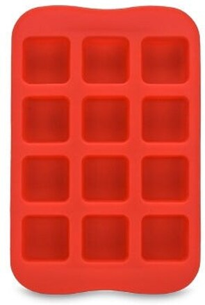 2 PCS Silicone Chocolate Mold Tray Creative Geometry Shaped Ice Cube Cake decoration Mold, Shape:Square(Red)