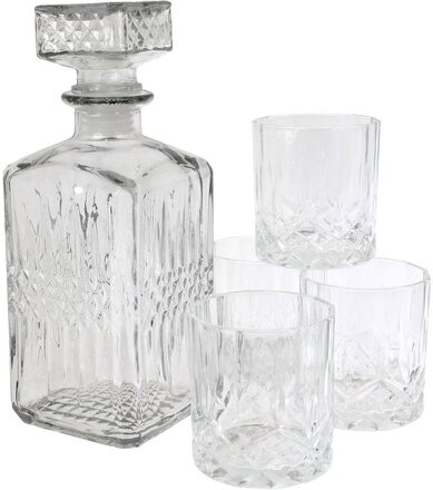 Whiskykaraff med 4 Whiskyglas