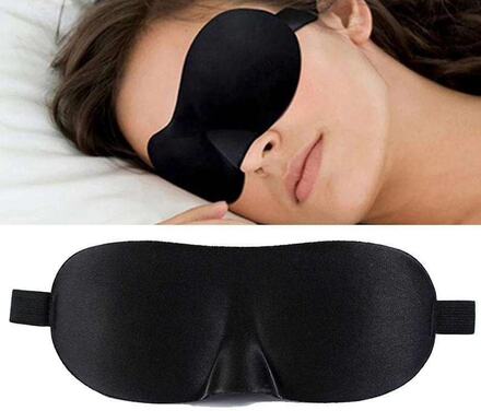 2-pack - 3D Sovmask / ögonmask / ögonbindel - Svart