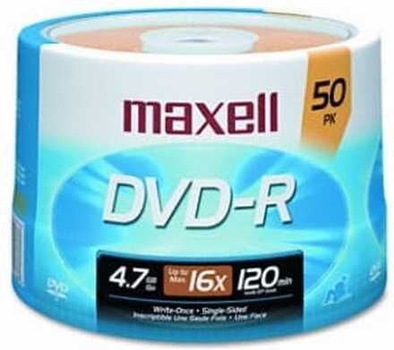 Maxell DVD-R 4.7GB 16x Spindle 50pk, DVD-R, Spindel, 50 styck, 4,7 GB