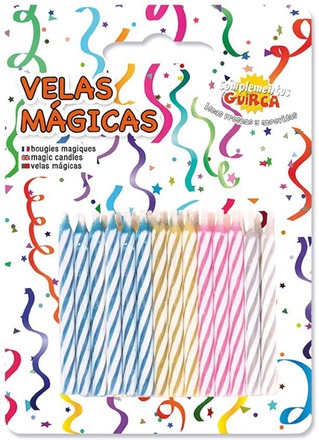 24 st. Magiska födelsedagsljus Sorterade färger
