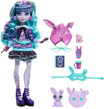 Monster High Pyjamasparty Docka Twyla Rosa