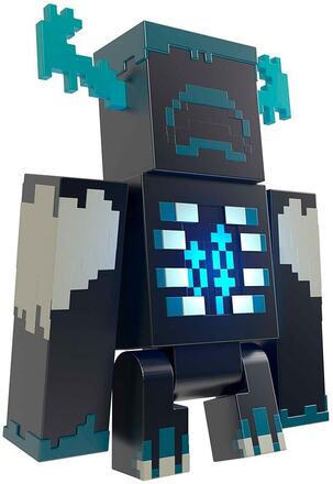 Minecraft Med Ljus Och Ljud Figur Warden Blå