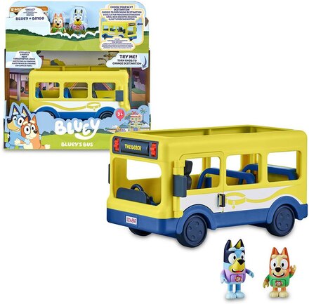 Bluey Figur School Bus Flerfärgad