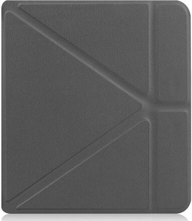 Kobo Libra 2 cool origami stand PU leather flip case - Grey
