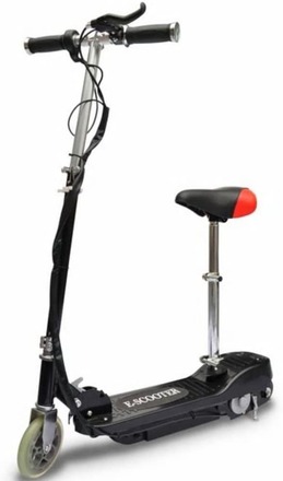 vidaXL Elektrisk sparkcykel med sadel 120 W svart