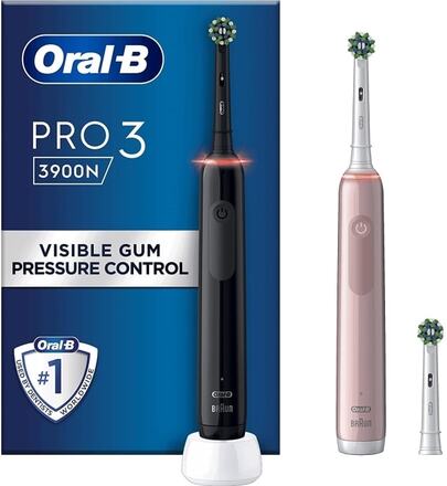 Oral-B Pro 3 3900N Eltandborste - Dubbelpack