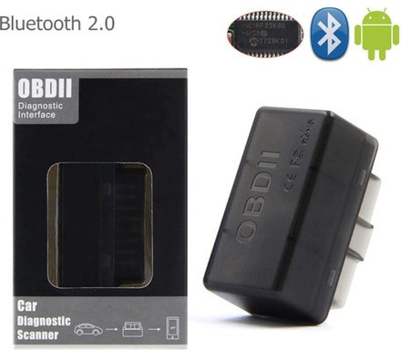 Felkodsläsare Super Mini ELM327 OBD2 Bluetooth 2.0, Svart
