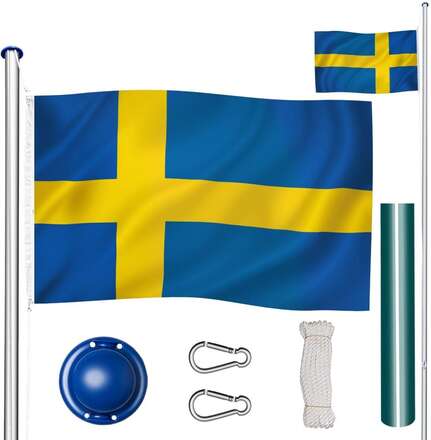 Flaggstång i aluminium - Sverige