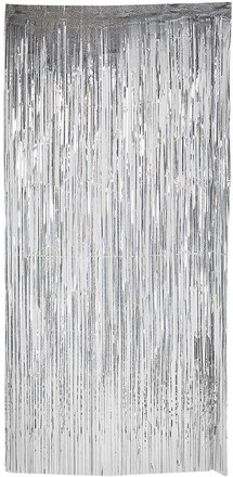 Glitterdraperi Silver 92 x 240 cm