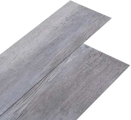 vidaXL Självhäftande PVC-golvbrädor 2,51 m² 2 mm mattgrå trä