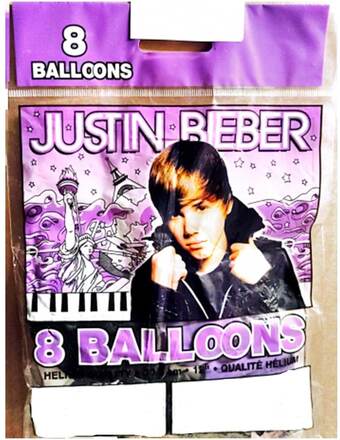 Justin Bieber Silhuettballonger i latex (8-pack)