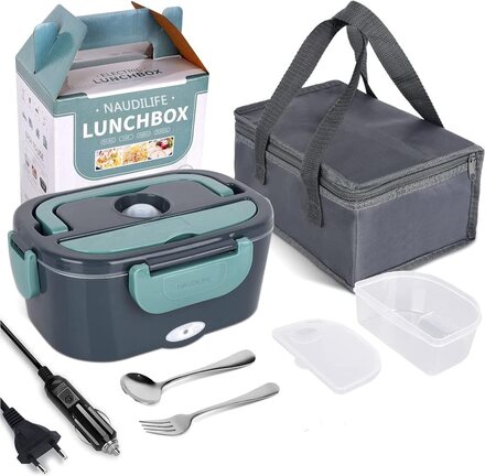 Eluppvärmd Uppvärmd Lunchlåda 1,5L Värmelåda Lunchlåda 12V 24V 220V