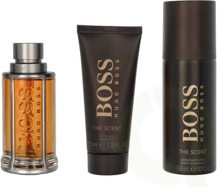Hugo Boss The Scent Giftset 350 ml Edt Spray 100ml/Deo Spray 150ml/Shower Gel 100ml