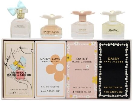 Marc Jacobs Miniatures for Women Gift Set 4ml Daisy EDT + 5ml Perfect EDP + 4ml Daisy Love EDT + 4ml Daisy Eau so Fresh EDT