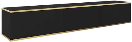 Snyggt Tv-bänk BLUM Modern design med Push-to-Open-funktion. D: B: 175 cm, H: 30 cm, D: 32 cm. TV-förråd, Vägg TV-skåp, hängande TV-skåp