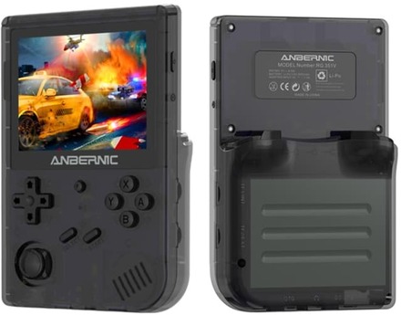 ANBERNIC RG351V 3.5 Inch Screen Linux OS Handheld Game Console (Black) 16GB