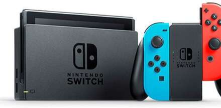 Nintendo Switch with Neon Blue and Neon Red Joy-Con - Spelkonsol - Full HD - svart, neonröd, neonblå