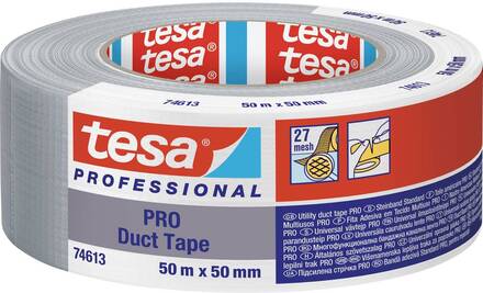 tesa Duct Tape PRO 74613 74613-00003-00 Repareringstejp Grå (L x B) 50 m x 50 mm 1 st