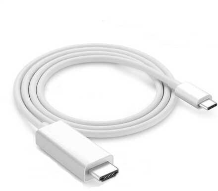 USB-C (3.1) till HDMI (2.0) adapter, 1.8m - Vit