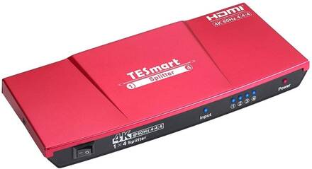 NÖRDIC HDMI 2.0 4K 60Hz 4:4:4 splitter 1 till 4 18Gbps CEC HDR , Dolby och DTS, LPCM7.1 EDID Metal
