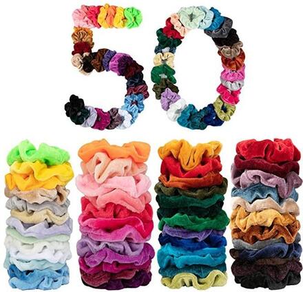 50st Velvet hair Scrunchies hårsnoddar hårband Hair bands