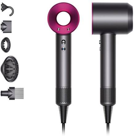 NEW DYSON Supersonic HD07 Hair Dryer Styling Set Iron and Fuchsia