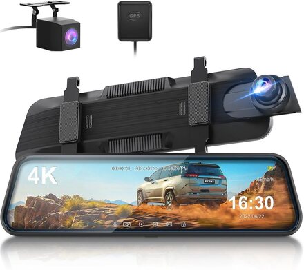 ThiEYE Carview 4K dashkamera: 10-tums pekskärm, bakre vy, GPS, nightvision