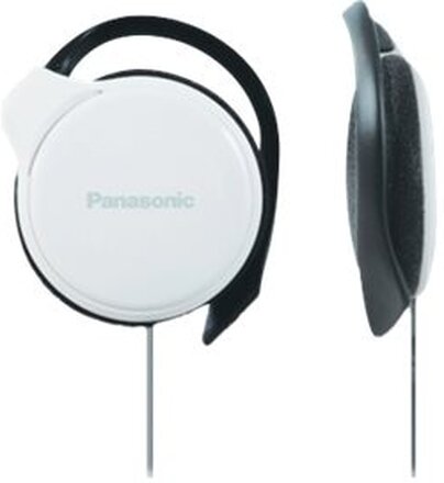 Panasonic RP-HS46E - Hörlurar - på örat - med öronklämma - kabelansluten - 3,5 mm kontakt - vit