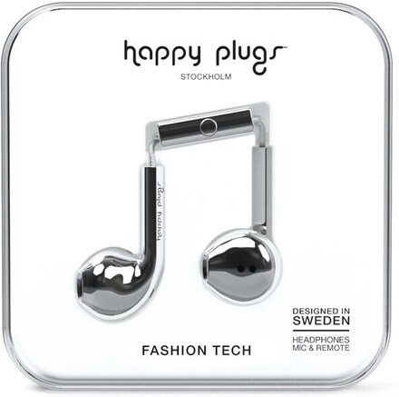 Happy Plugs Earbud Plus Hörlurar - Silver