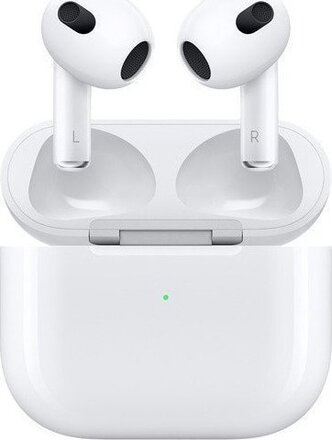 Apple AirPods - 3. generationen - äkta trådlösa hörlurar med mikrofon. - öronspets - Bluetooth - vit | Lightning laddningsfodral