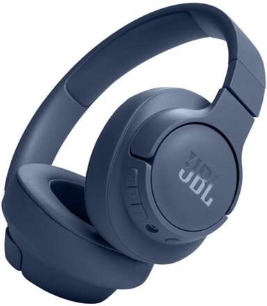 JBL TUNE 720BT - Hörlurar med mikrofon - fullstorlek - Bluetooth - trådlös, kabelansluten - 3,5 mm kontakt - blå