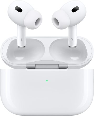 Apple | AirPods Pro - 2nd Generation (2023) - Trådlösa hörlurar med mikrofon. - aktiv brusreducering - vit | Magsafe laddningsfodral (USB-C)