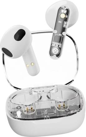 Streetz T150 TWS earphones, Transparent White