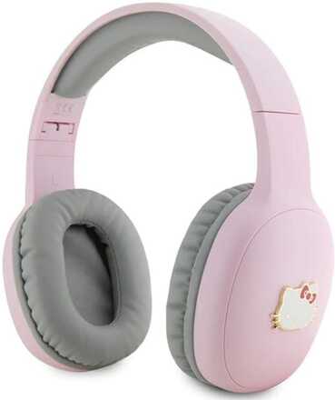 Hello Kitty On-Ear Hörlurar Bluetooth Metal Logo - Rosa/Grå