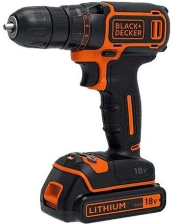 BLACK+DECKER BDCDC18K-QW - Borr/drivare - sladdlös - nyckellös chuck 10 mm - 30 N·m - 10.8 V