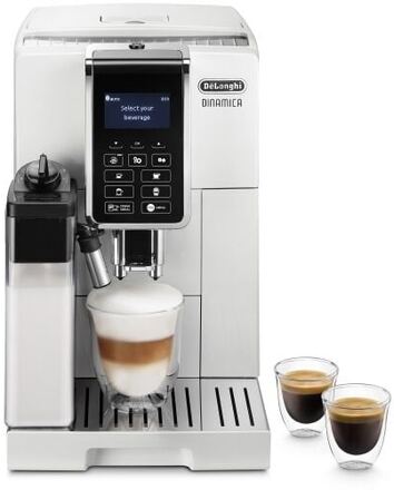 De’Longhi ECAM350.55.W, Espressomaskin, 1,8 l, Kaffebönor, Inbyggd kvarn, 1450 W, Rostfritt stål, Vit