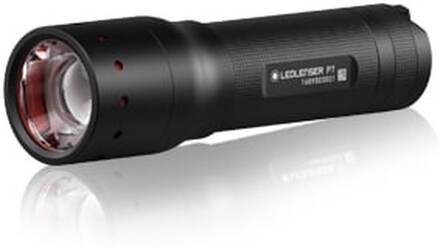 Led Lenser P7, ficklampa, svart, aluminium, knappar, roterande, IPX4, LED