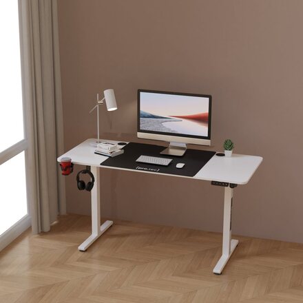 Höj och sänkbart skrivbord Stryn 120 x 60 cm/72-117 cm vit [pro.tec]