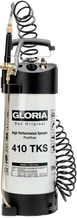 GLORIA 410 TKS Profiline, Handträdgårdspruta, 10 l, 13,7 l, Svart, Vit, Rostfritt stål, mässing