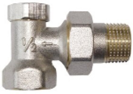 Invena Angular radiator valve for steel pipes, return 1/2" CZ-51-K15