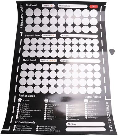 The Love Game Scratch Off Affisch Spel för par Valentine’s Day Gifts Wall Poster