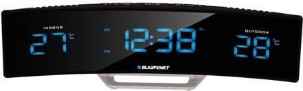 Blaupunkt CR12BK, Klockradio, Digital, FM, PLL, LCD, Blå, Svart, Silver