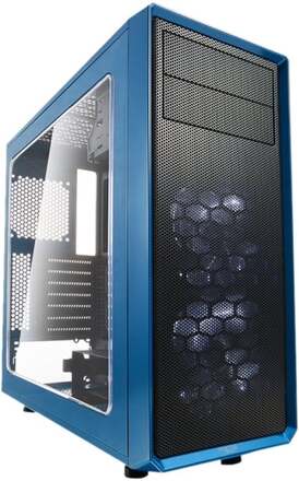 Fractal Design Focus Series G - Tower - ATX - genomskinlig sidopanel - ingen strömförsörjning (ATX) - petroleumblå - USB/ljud