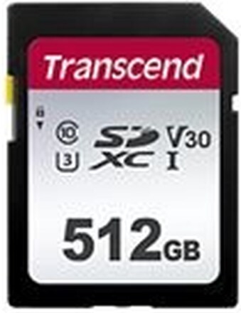 Transcend 300S - Flash-minneskort - 128 GB - Video Class V10/ UHS-I U3 / Class10 - SDXC UHS-I